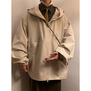 JK8102/P68春装户外新防水冲锋衣男女同款多拉链工装外套连帽上衣图片