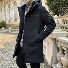 男士羽绒服2020冬季新款中长款连帽加厚外套DS581T，男装羽绒服，电商A102