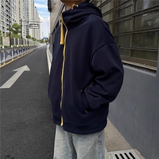 J758-P51美式拼色设计感小众连帽卫衣秋冬新款小个子时尚百搭，男装卫衣，电商B323A
