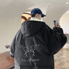 控128加绒面包服男大码羊羔毛棉衣男MY16302-P100，男装棉衣，电商A040