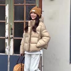 808#原版版型云朵大泡芙连帽加厚短款棉服，女装棉衣/棉服，星座1210-1