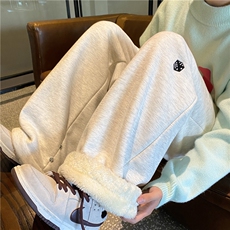 2025冬季加绒保暖潮流骰子刺绣宽松休闲卫裤B315-K873JR-p65控88，男装休闲裤，电商B315