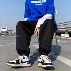 春秋季新款韩版男生穿搭阔腿工装裤公仔束脚休闲裤K2737-P34，男装休闲裤，星座512-2