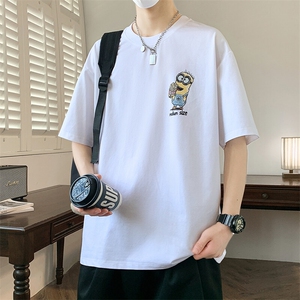 夏季男短袖t恤高品质多工艺发泡印大码T恤衫HF8336-P34
