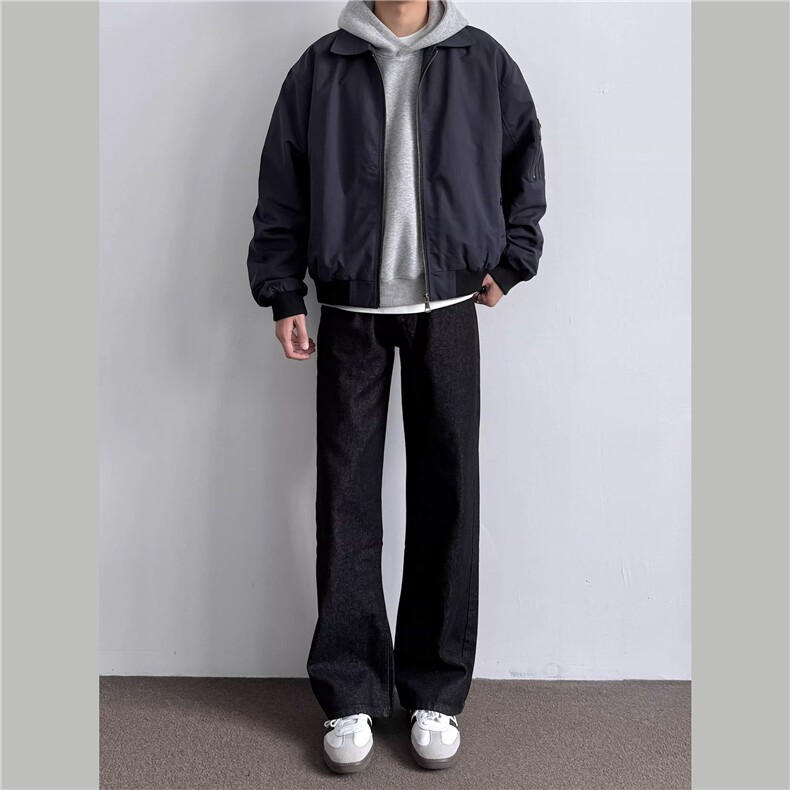 JK711-尺码M-3XL-P45现货!美式飞行员夹克工装外套高短款棒球服,男装夹克,星座1811B