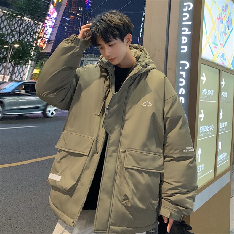 小众高级感户外工装连帽羽绒服男潮牌2024新款冬季加厚冲锋衣外套图片