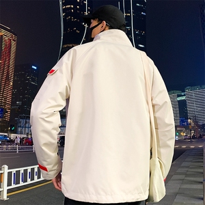 春秋季韩版帅气潮流男装上衣外套休闲百搭潮牌工装夹克J图片