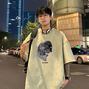 量大优 供视频 重磅麂皮绒短袖t恤男 JT532-特p19图片