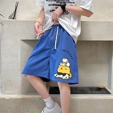 DK39090-P15港风休闲短裤男士大码运动五分裤男中裤男马裤，男装休闲裤，电商A040