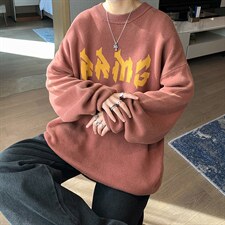 潮嘻哈字母提花情侣港风针织打底衫宽松毛衣圆领重工32434-P88，男装T恤，星座517A-1