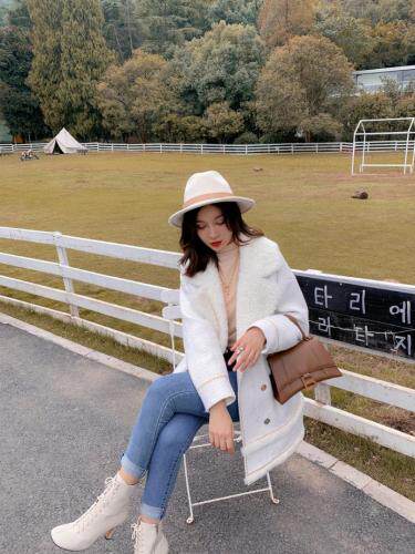 【现货】冬装新款粗花呢风中长款羽绒服，女装羽绒服，CL.chuling