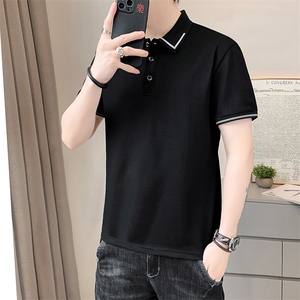 夏季新款休闲翻领polo衫 痞帅百搭休闲百搭短袖T2302P35图片