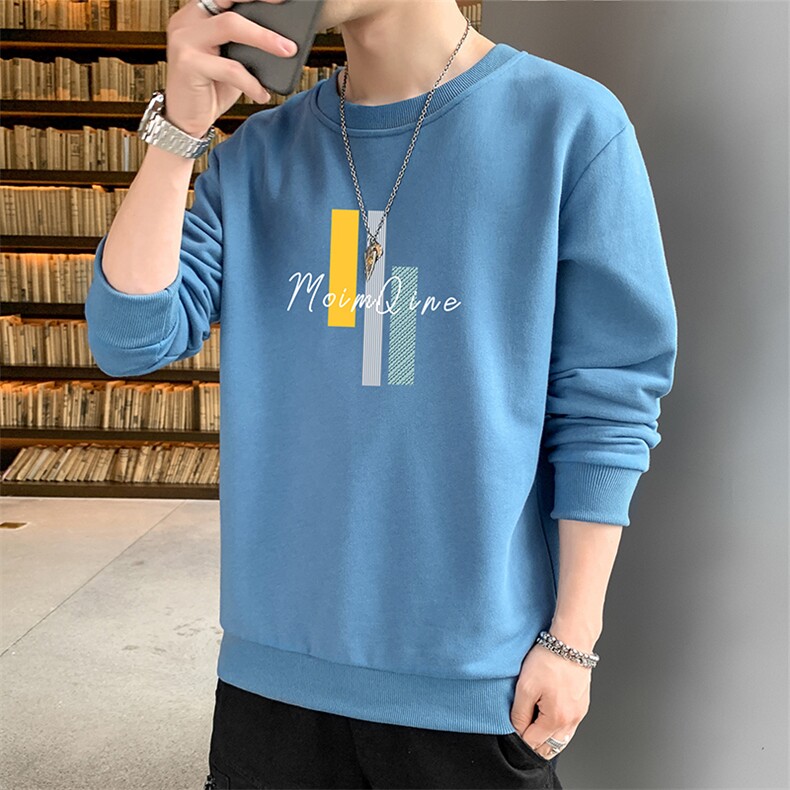 跑量卫衣男22秋季打底上衣潮流韩版宽松T恤时尚百搭长袖W061,男装卫衣,星座815-2