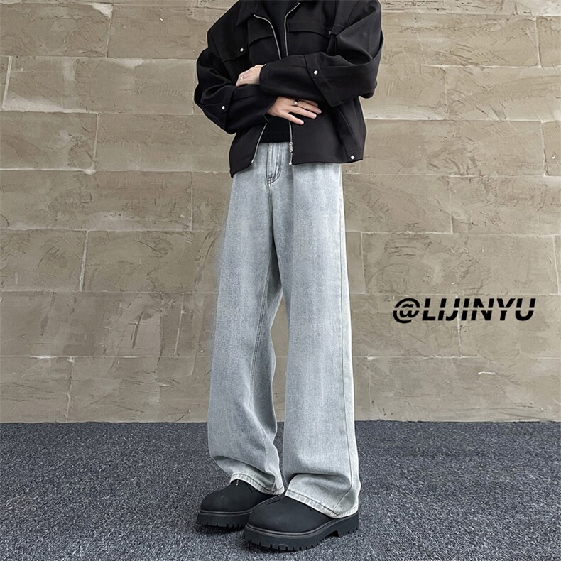 复古拖地牛仔裤时尚舒适休闲牛仔长裤K823特批35，男装休闲裤，星座718-1