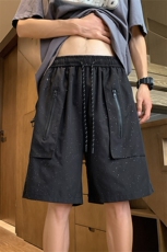K9060/P35夏季新款满天星工装裤宽松多口袋拉链短裤男中裤休闲裤，男装牛仔裤，电商A141