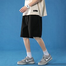 K208P20蓝底加大码纯色百搭情侣装学生夏装五分裤沙滩裤短裤，男装休闲裤，电商A050