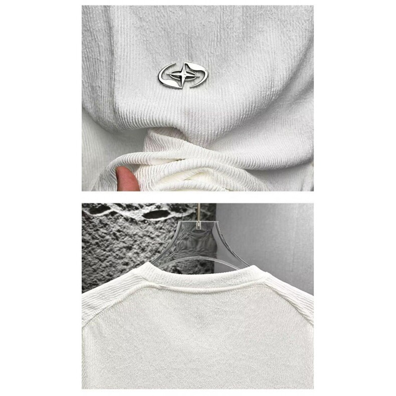 M417-P35夏季衣服高端T恤短袖男纯色2025新宽松休闲潮流百搭,男装T恤,星座617A-1（原B318A）