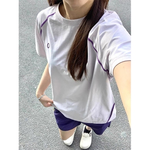 对色 UPF50新款短袖时尚户外运动防晒速干T恤男女同款 B018-p25图片