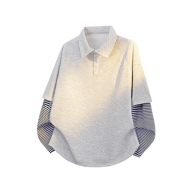 2025美式复古假两件拼接翻领春季潮牌宽松情侣休闲卫衣，男装卫衣，星座1206（原A206）