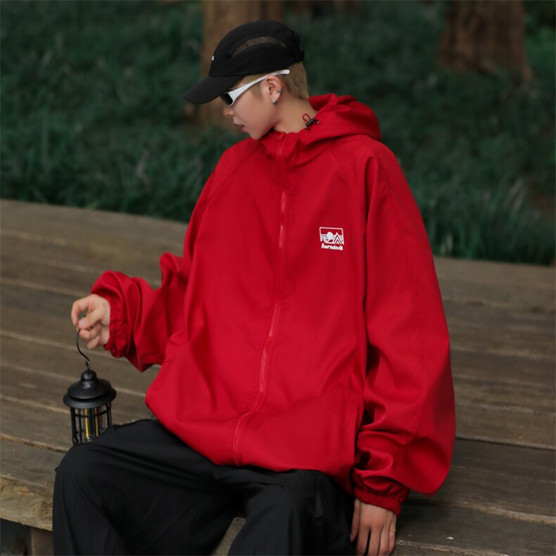 Wt3321-P56美式宽松型户外连帽冲锋衣外套，男装夹克，星座1501-1