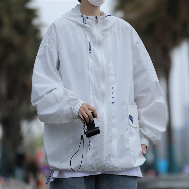 DF915-P45防晒衣外套男透气夏季薄款潮牌大码宽松连帽时尚防晒服,男装防晒衣,星座603-2