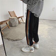 秋季ins运动裤子宽松男百搭港风卫裤潮牌束脚网红哈伦裤男k35-p30，男装休闲裤，星座1008-2