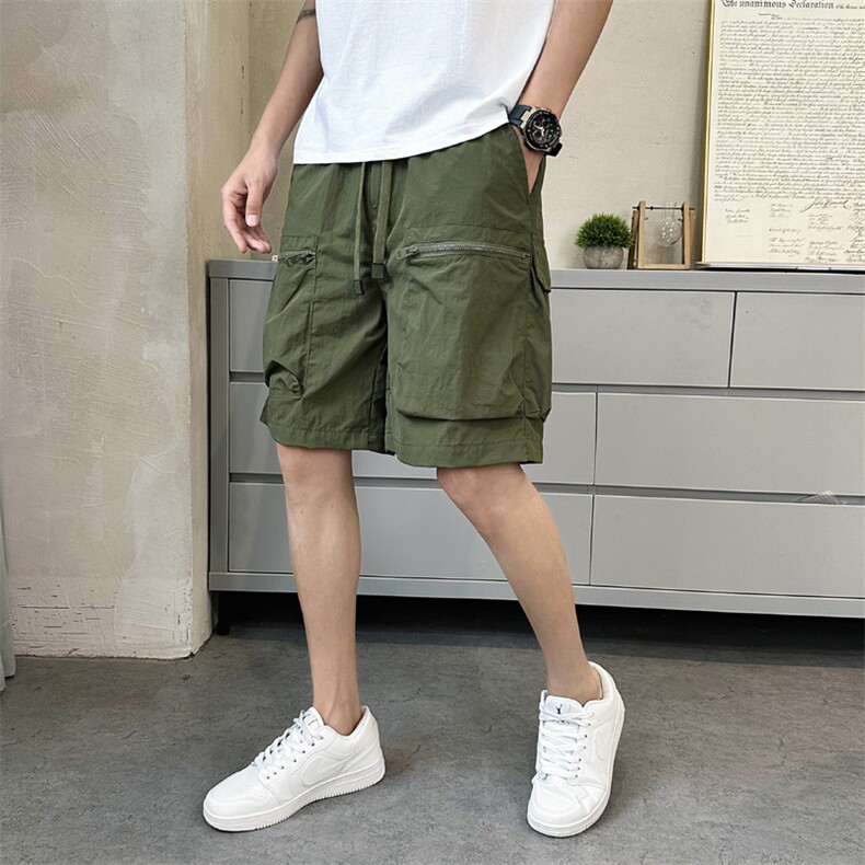 抖音男工装短裤速干拉链口袋五分裤DS-A329-K911-P43,男装牛仔裤,电商A329