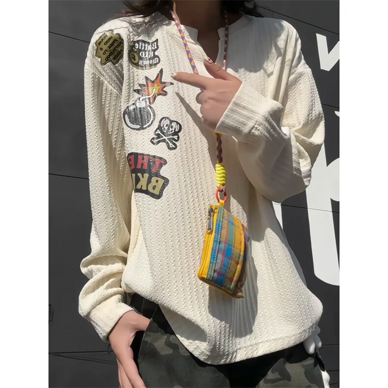 XZ809A/SYR30/特P19/控38肌理感V领长袖T恤卫衣,男装T恤,星座809A(原222-1)