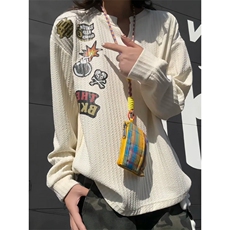 XZ809A/SYR30/特P19/控38肌理感V领长袖T恤卫衣，男装T恤，星座809A(原222-1)