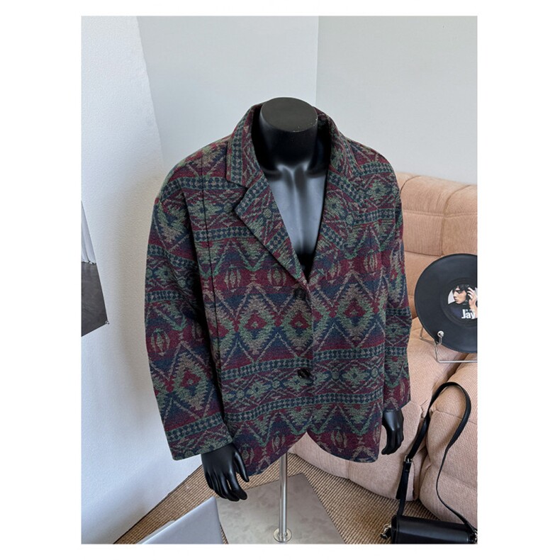 加绒加厚提花复古西装毛呢大衣504-F65-P78控128（加绒P88控138）,男装西服,星座504