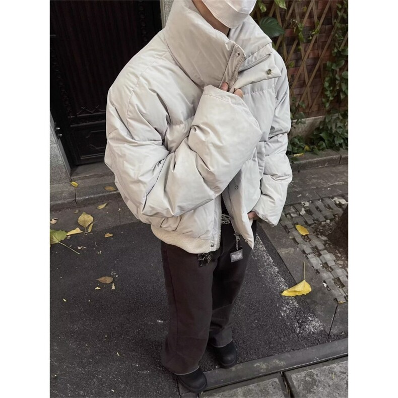 加绒加厚冬款男女立领棉衣手塞棉褶皱面包服棉袄外套MY302P98,男装棉衣,星座1013-1