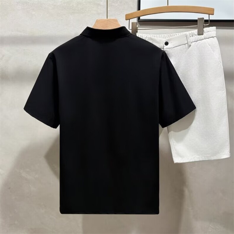 日系复古POLO衫男2025夏季新款简约休闲翻领上衣百搭潮流短袖T恤,男装T恤,星座1210-1