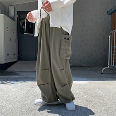 美式工装裤男潮牌ins高街直筒休闲裤秋季多口袋阔腿裤子K773-p35，男装工装外套，星座1008-1