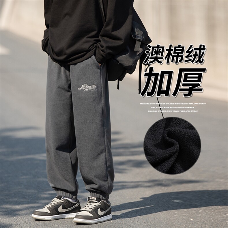 2024冬新款 cityboy日系加绒加厚宽松束脚休闲运动裤K262-P40控78图片