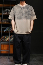 潮牌满印圆领短袖男士T恤休闲时尚夏季薄款宽松大码夏装半袖，男装T恤，星座1107-1