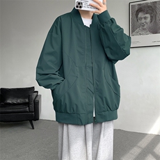 M-8XL棒球服男款春秋特大码加肥加大男装飞行员夹克外套JK001P65，男装夹克，电商B312