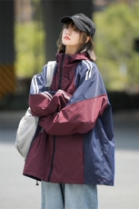 2024潮牌复古拼色休闲百搭情侣宽松运动服夹克外套HY397P95控138，男装夹克，电商A102B