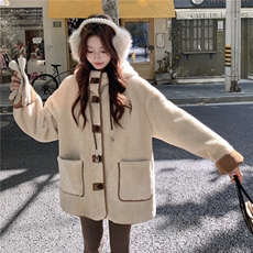 【10.15出货】新款高品质羊羔毛外套2C059-M58-P195-K288，女装毛呢外套，2C059