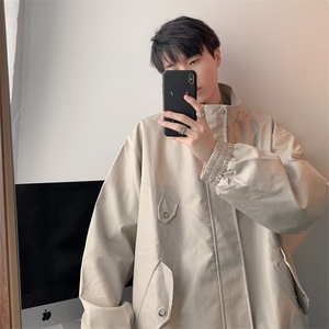美式pu皮衣外套男款春秋季痞帅高级感机车褂子飞行员夹克 PJ19图片