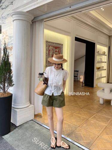 打皱天丝上衣，女装，韵芭莎