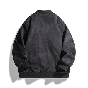 25春鹿皮绒复古棒球领夹克美式飞行服外套 无差价P80 (不低于118)图片