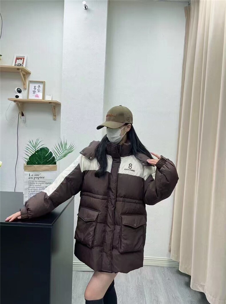 2025年秋季拉链立领长袖常规单件羽绒服简约大方，女装羽绒服，禾雯电商供货