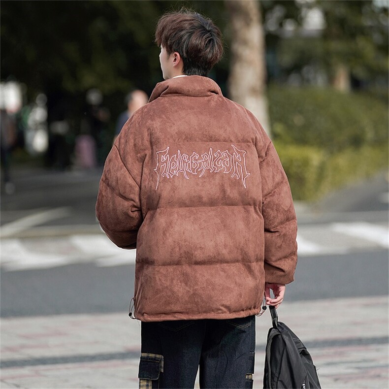 电商DSA028-MY2202100聚酯P110冬季麂皮绒立领棉衣男控138,男装棉衣,电商A028