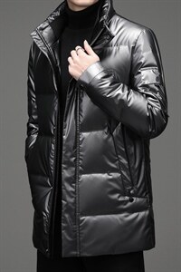 冬季潮流连帽新款羽绒服男士时尚亮面宽松休闲外套SNDAF8876-P285,男装羽绒服,电商B212（原钱塘6029）