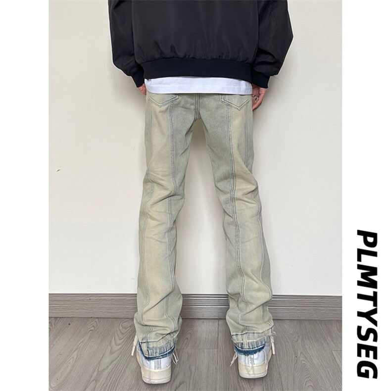 B221美式ins高街暗黑小众毛边修身小脚牛仔裤LK23020-P60控78,男装牛仔裤,电商B221