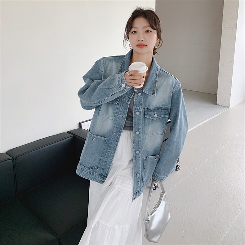 2025年春季新款休闲时尚牛仔外套-款号5807-P155-K228,女装短外套,浙宝305