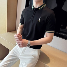 主推款现货小人刺绣夏季短袖翻领Polo衫大码时尚半袖上衣T016-P45，男装T恤，电商D342