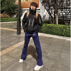 美式高街潮牌男女运动休闲裤直筒宽松慵懒显瘦印花休闲卫裤子，男装休闲裤，电商A486