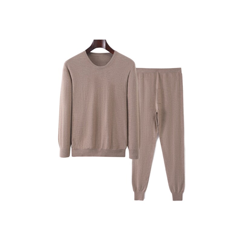 2025时尚百搭通勤简约休闲男士内衣套装，男装休闲套装，金牧歌羊绒裤