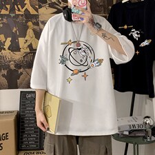Q11142-P30春夏季七分袖t恤男大码五分袖男短袖中袖，男装T恤，电商A040